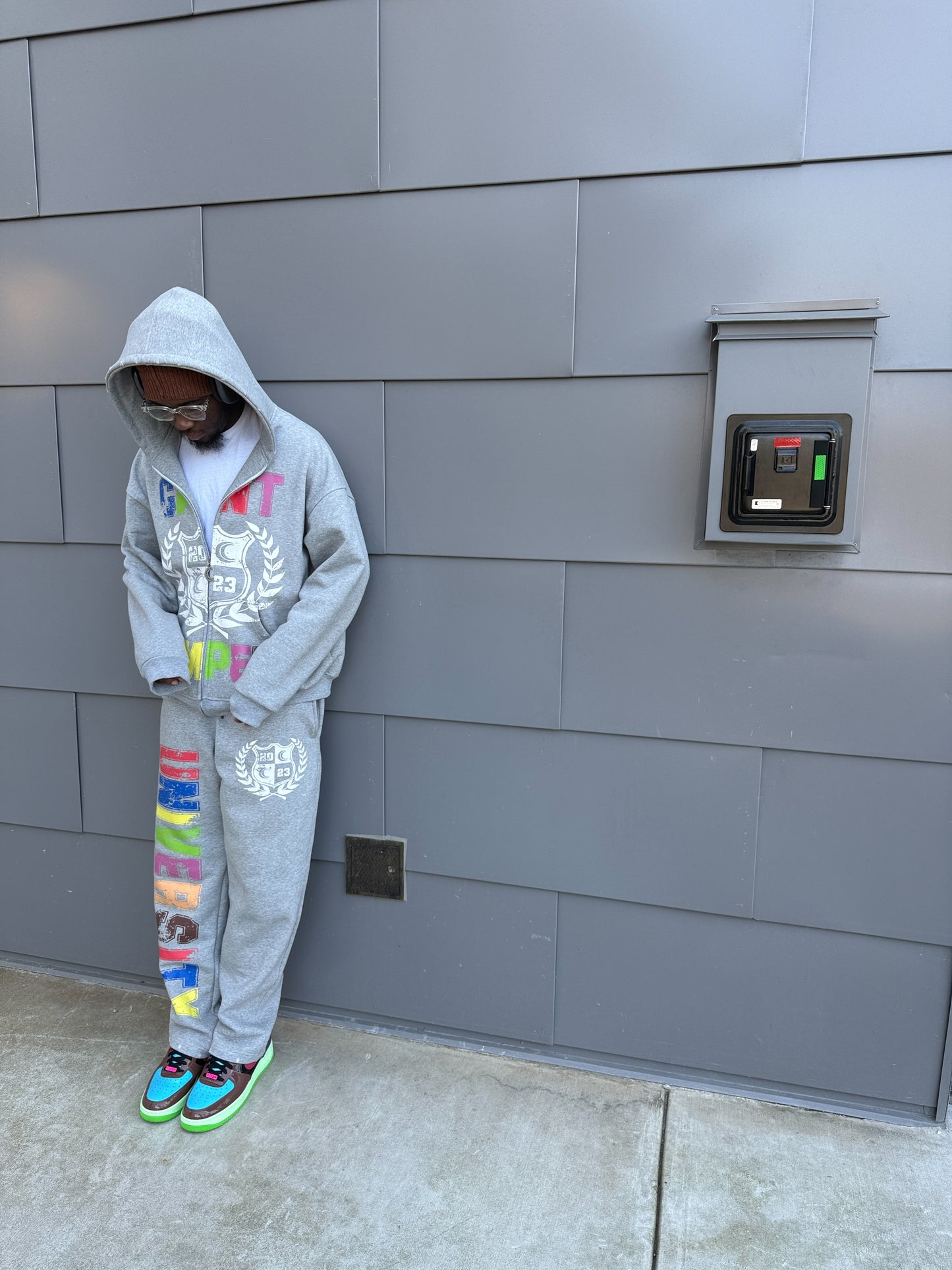 Grey Multicolor "Can't Compete University" Set