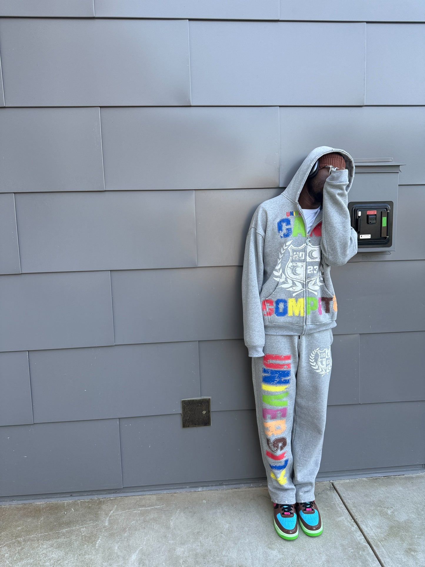 Grey Multicolor "Can't Compete University" Set