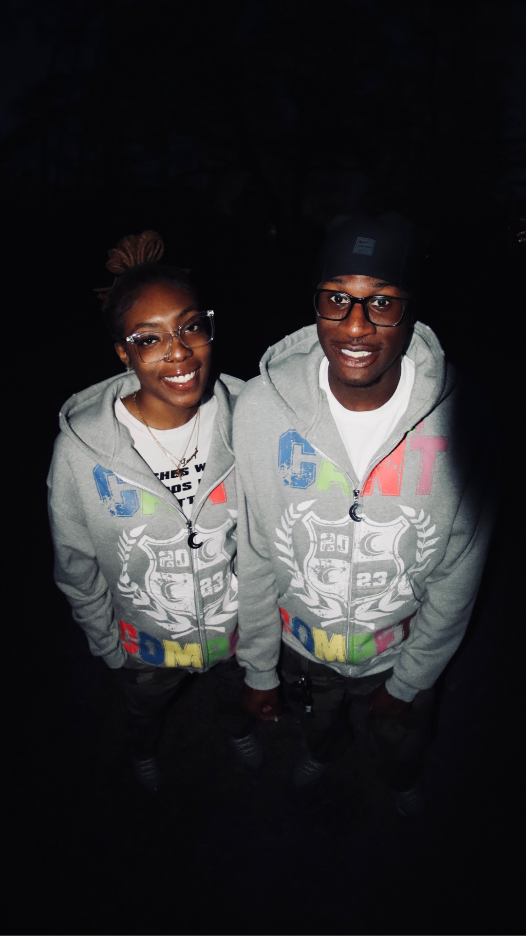 Grey Multicolor "Can't Compete University" Zipup